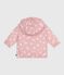 Coupe-vent bébé imprimé fleuri, doublure milleraies rose CHARME/blanc MARSHMALLOW
