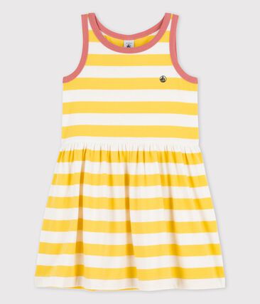 Robe rayée sans manche en coton enfant fille