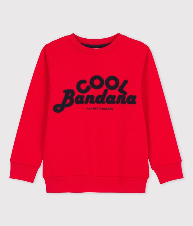 Sweatshirt en molleton enfant gar&ccedil;on rouge