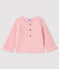 Cardigan laine et coton bébé fille rose MINOIS