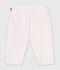 Pantalon b&eacute;b&eacute; en velours uni rose clair