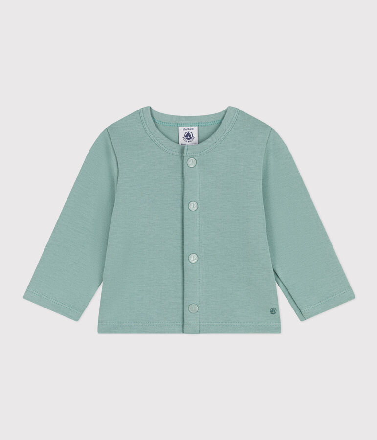 Cardigan en jersey &eacute;pais b&eacute;b&eacute; vert PAUL