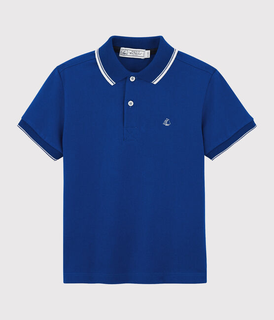 Polo enfant garcon bleu SURF