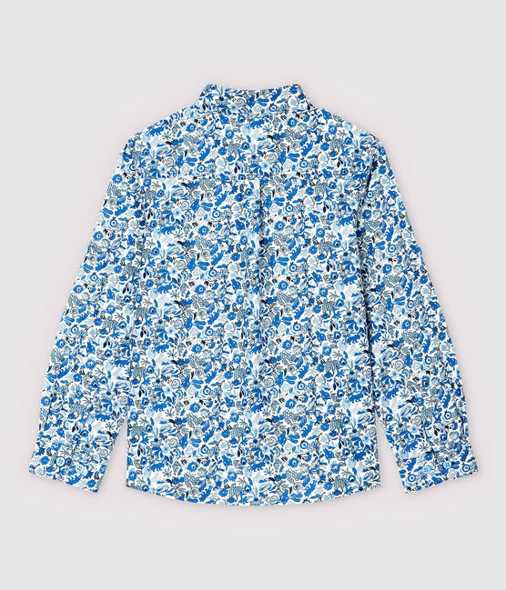 Chemise en popeline enfant garçon blanc MARSHMALLOW/blanc MULTICO