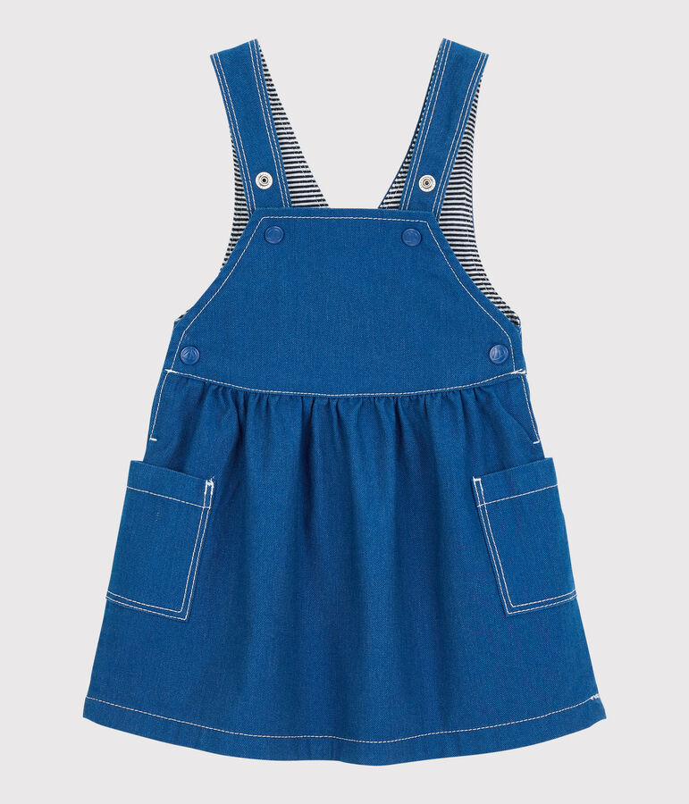 Robe en coton b&eacute;b&eacute;. bleu MAJOR