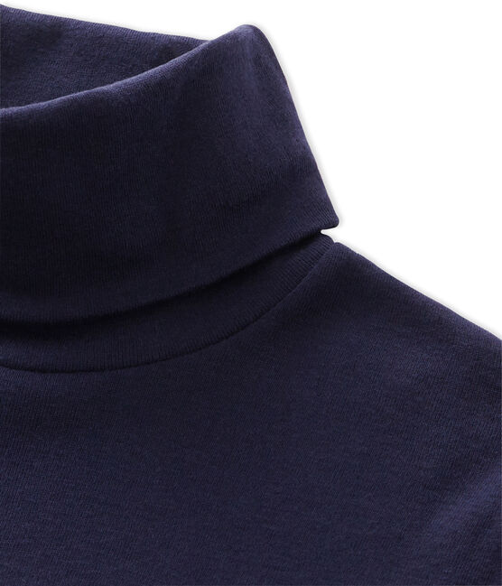 Sous pull femme en coton léger bleu Soir