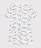 Pyjama short femme en coton imprimé Paris blanc MARSHMALLOW/blanc MULTICO