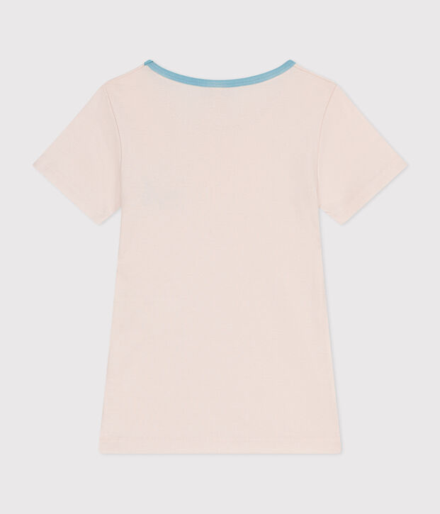 Tee-shirt enfant en coton manches courtes beige