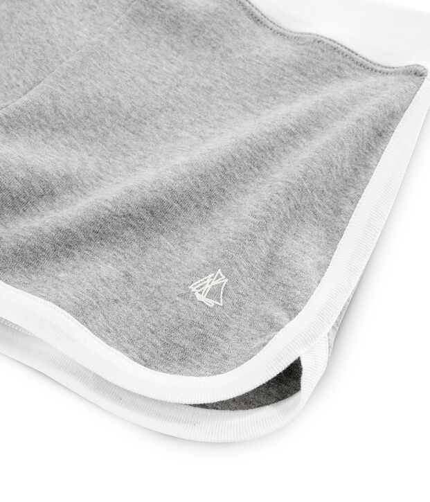 Short de sport enfant fille gris