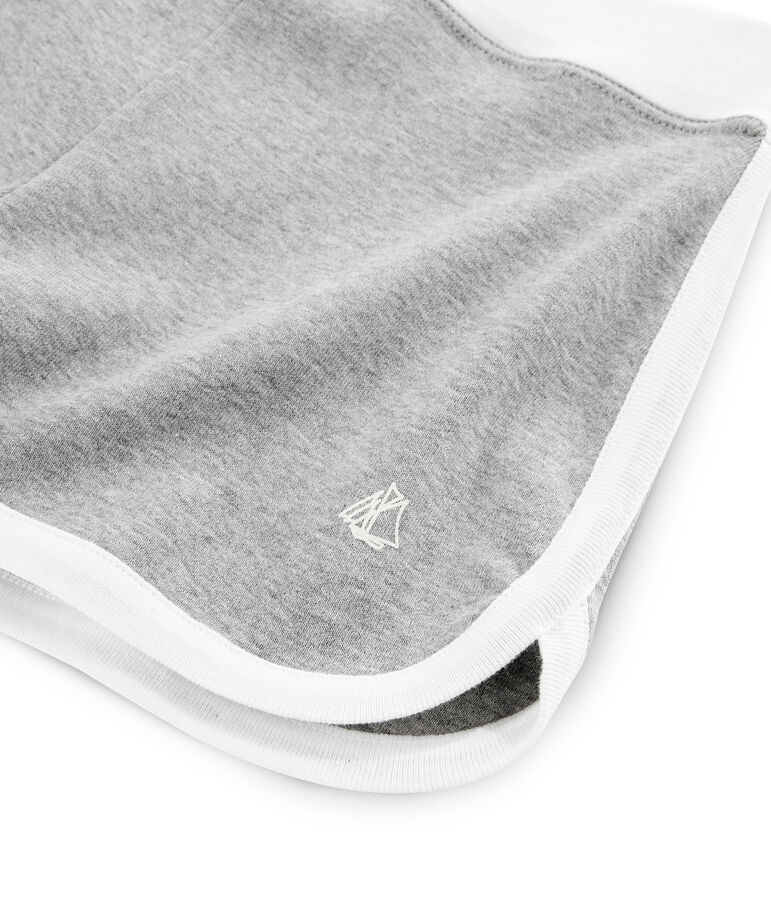 Short de sport enfant fille gris