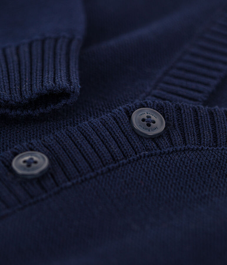 Cardigan en tricot enfant gar&ccedil;on bleu SMOKING