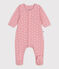 Bodyjama bébé en tubique petits cœurs rose CHARME/blanc MARSHMALLOW