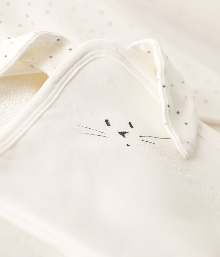 Carr&eacute; de bain b&eacute;b&eacute; en coton biologique blanc/multicouleur