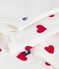 Ensemble bébé 3 pièces cache-coeur imprimé cœurs en coton blanc MARSHMALLOW/rouge TERKUIT