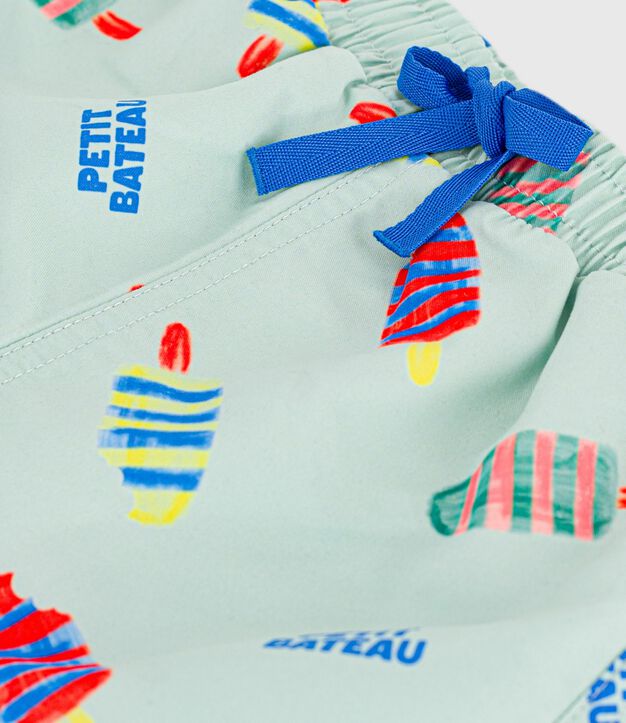 Short de bain b&eacute;b&eacute;, imprim&eacute; glaces bleu/multicouleur
