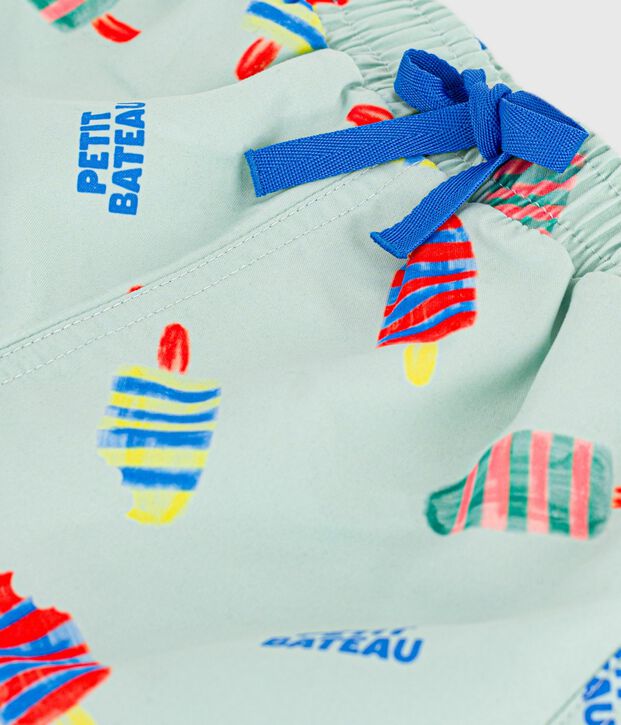 Short de bain b&eacute;b&eacute;, imprim&eacute; glaces bleu/multicouleur