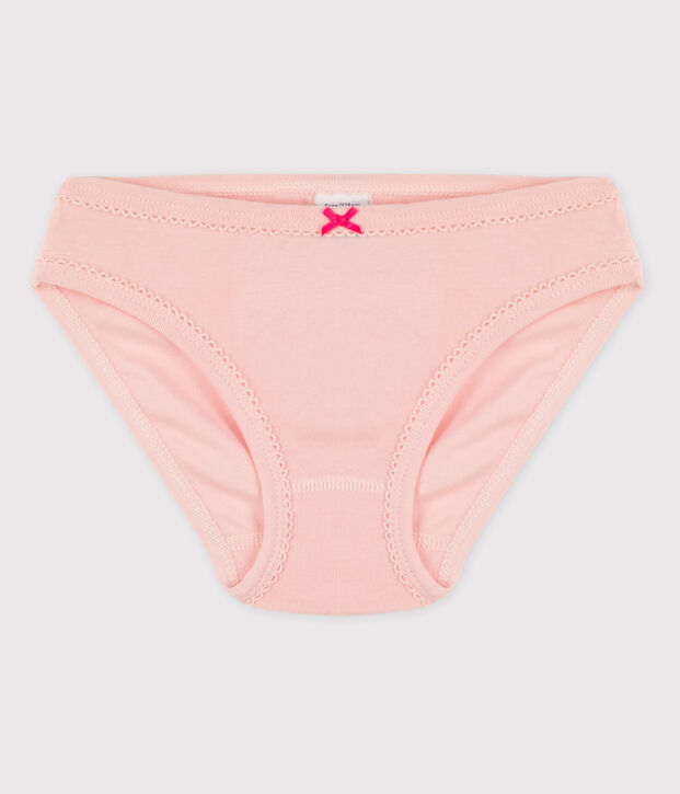 Culotte petite fille en coton rose