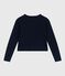 Cardigan femme en coton uni bleu SMOKING