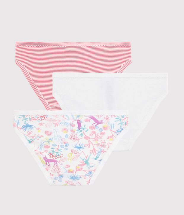 Lot de 3 culottes jungle petite fille multicouleur