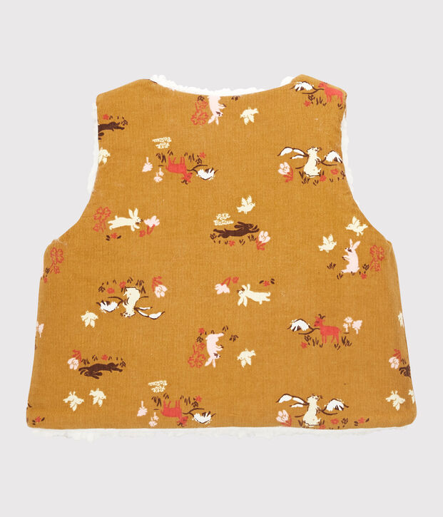 Gilet r&eacute;versible b&eacute;b&eacute;. jaune/multicouleur