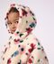 Veste &agrave; capuche enfant en sherpa &agrave; fleurs &eacute;cru/multicouleur