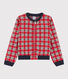 Cardigan à carreaux enfant fille