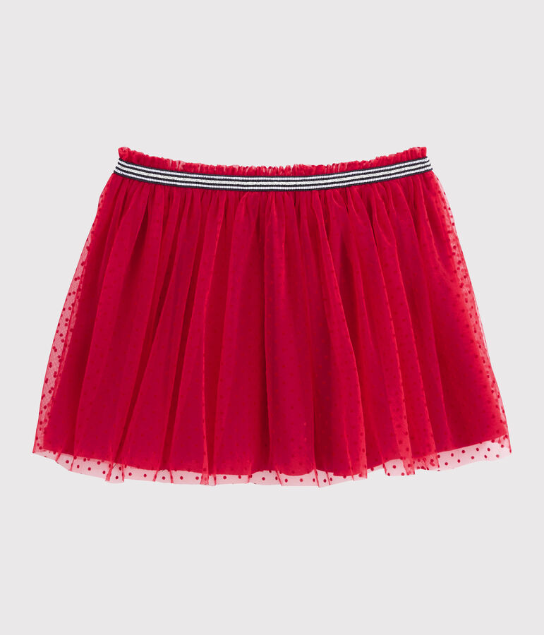 Jupe en tulle enfant fille rouge