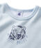 T-shirt garçon en laine et coton bleu Fraicheur