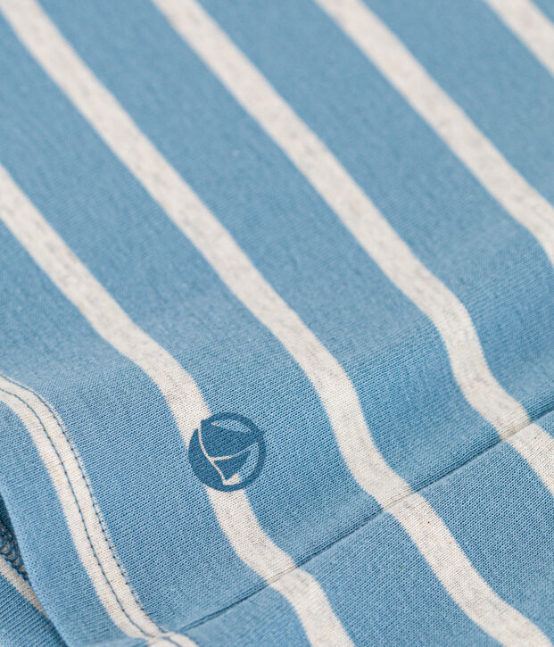 Tee-shirt L'ICONIQUE col rond en coton Femme bleu/beige