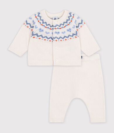 Ensemble b&eacute;b&eacute; en tricot &agrave; motif jacquard