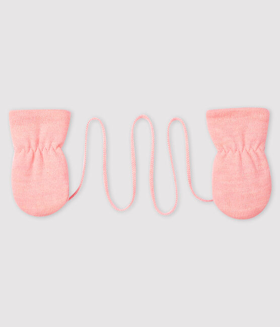 Moufles bébé doublée micropolaire rose MINOIS