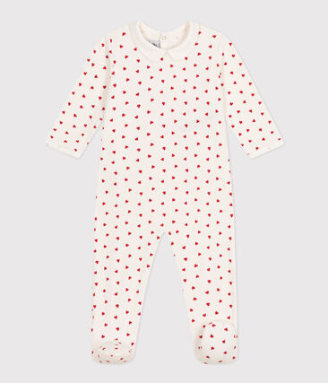 PETIT BATEAU - Pyjama bébé coeurs en velours