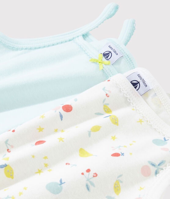 Lot de 2 chemises à bretelles imprimé fruits petite fille en coton biologique variante 1