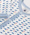 Pyjama en velours imprimé fusées bébé blanc MARSHMALLOW/blanc MULTICO
