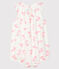 Combicourt bébé fille en jersey fin blanc MARSHMALLOW/rose ROSE