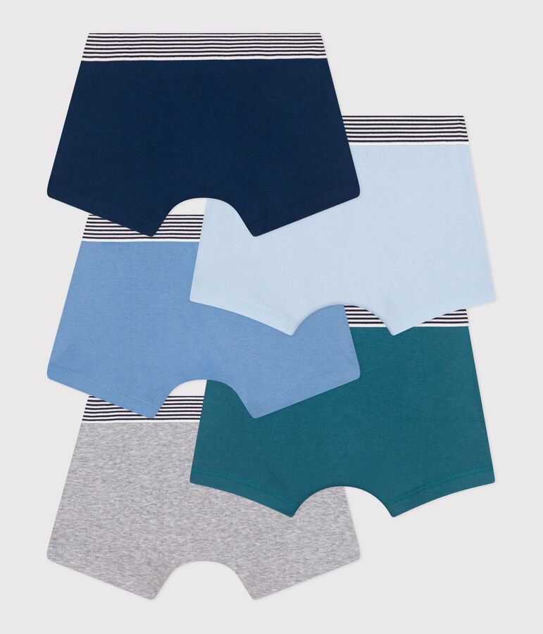 Lot de 5 boxers enfant en coton uni variante 1