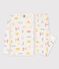 Pyjama snugfit Paris en coton enfant blanc MARSHMALLOW/blanc MULTICO