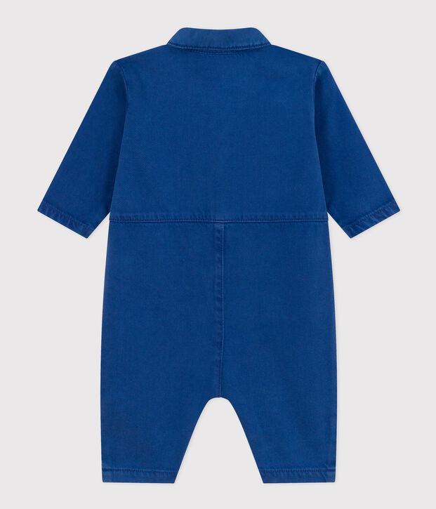 Combinaison longue en coton lyocell b&eacute;b&eacute; bleu