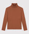 Tee-shirt col roulé L'ICONIQUE en coton Femme marron CINA