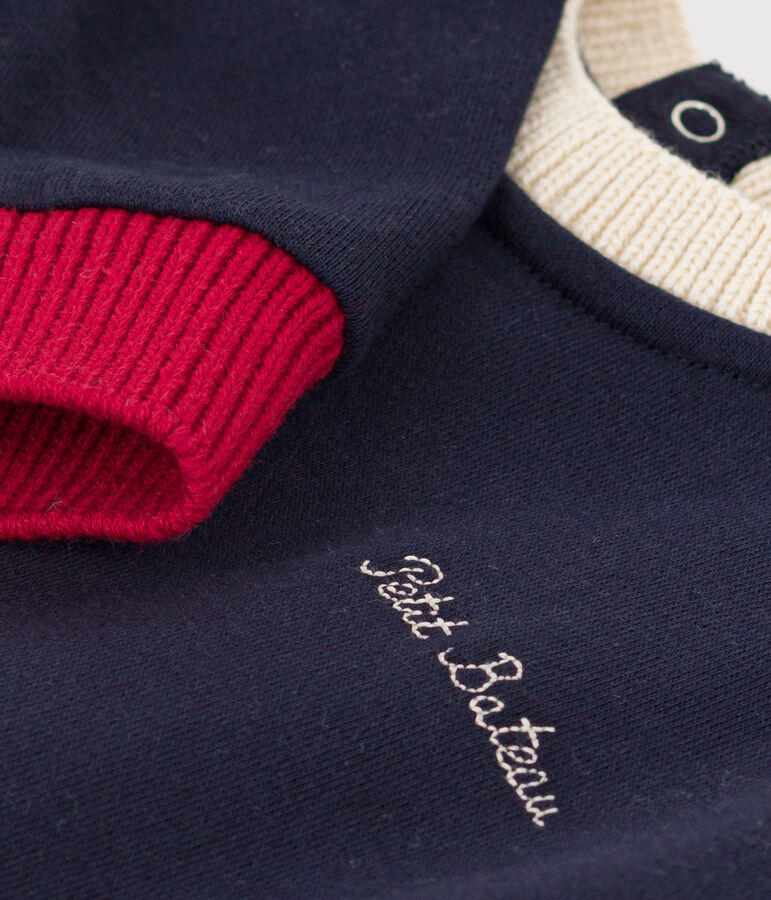 Sweatshirt en molleton b&eacute;b&eacute; bleu SMOKING