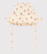 Capeline fleurs en gaze de coton bébé