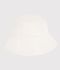 Capeline enfant en popeline broderie anglaise blanc