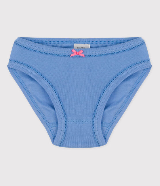 Culotte petite fille en coton bleu EDNA