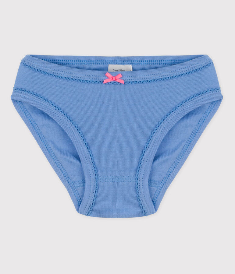 Culotte petite fille en coton bleu EDNA