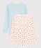 Lot de 2 tee shirts manches longues imprimé fleuri petite fille en coton biologique variante 1