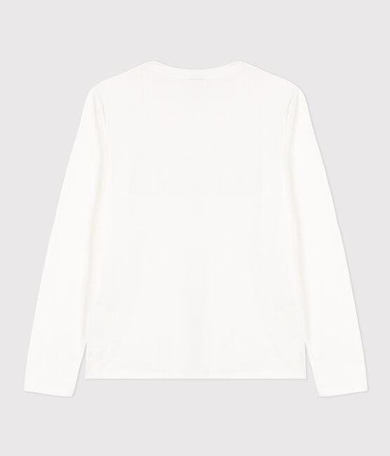 Tee-shirt LE DROIT col V en coton Femme blanc ECUME