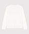 Tee-shirt LE DROIT col V en coton Femme blanc ECUME