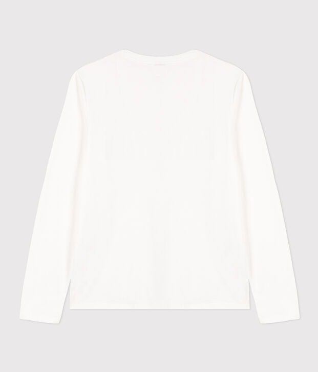 Tee-shirt LE DROIT col V en coton Femme blanc