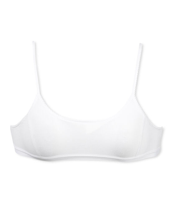 Brassière fille unie blanc ECUME