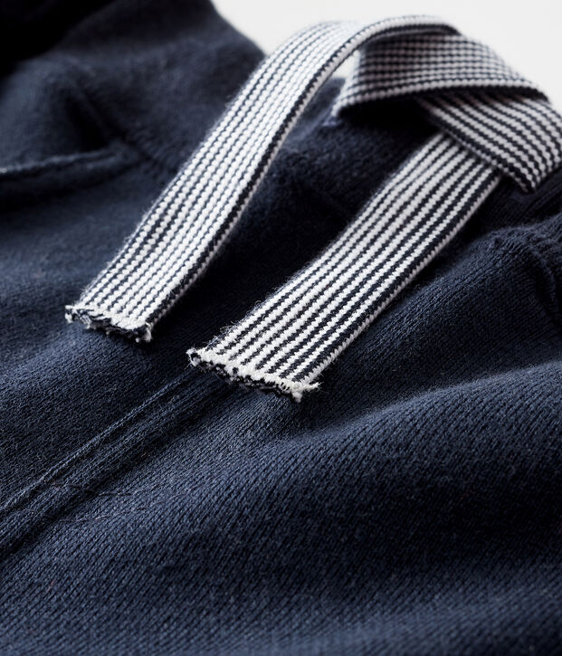 Pantalon b&eacute;b&eacute; gar&ccedil;on en molleton uni bleu marine